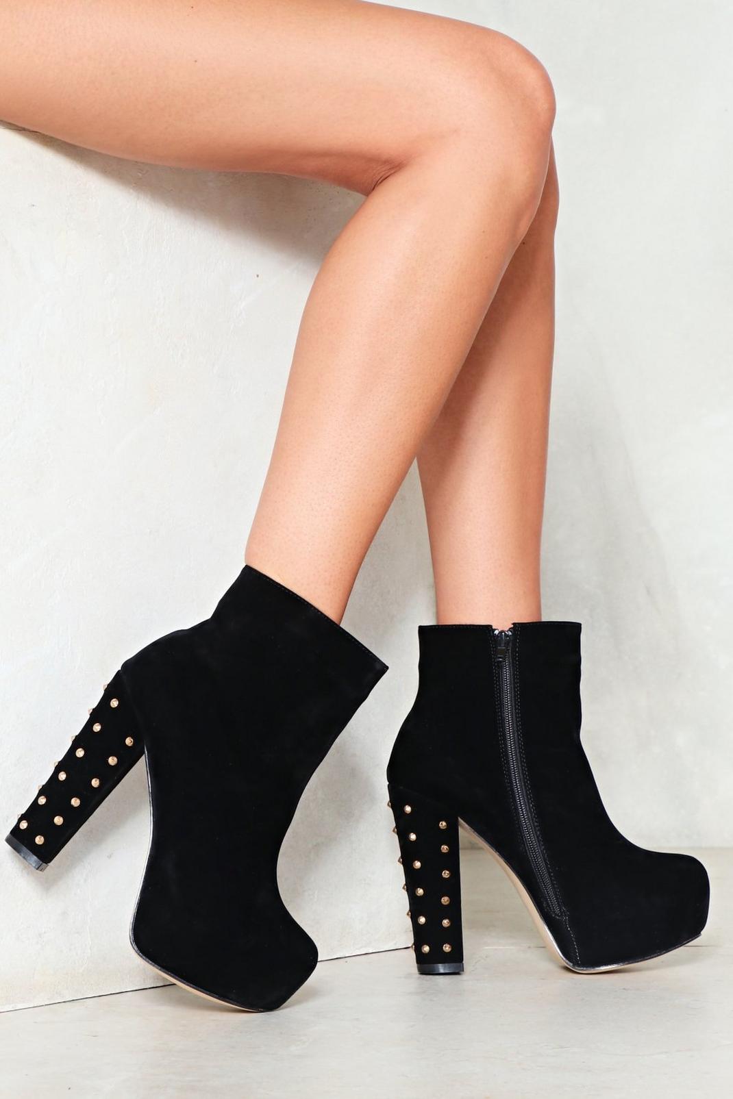 On Top Plat-Form Faux Suede Boot image number 1