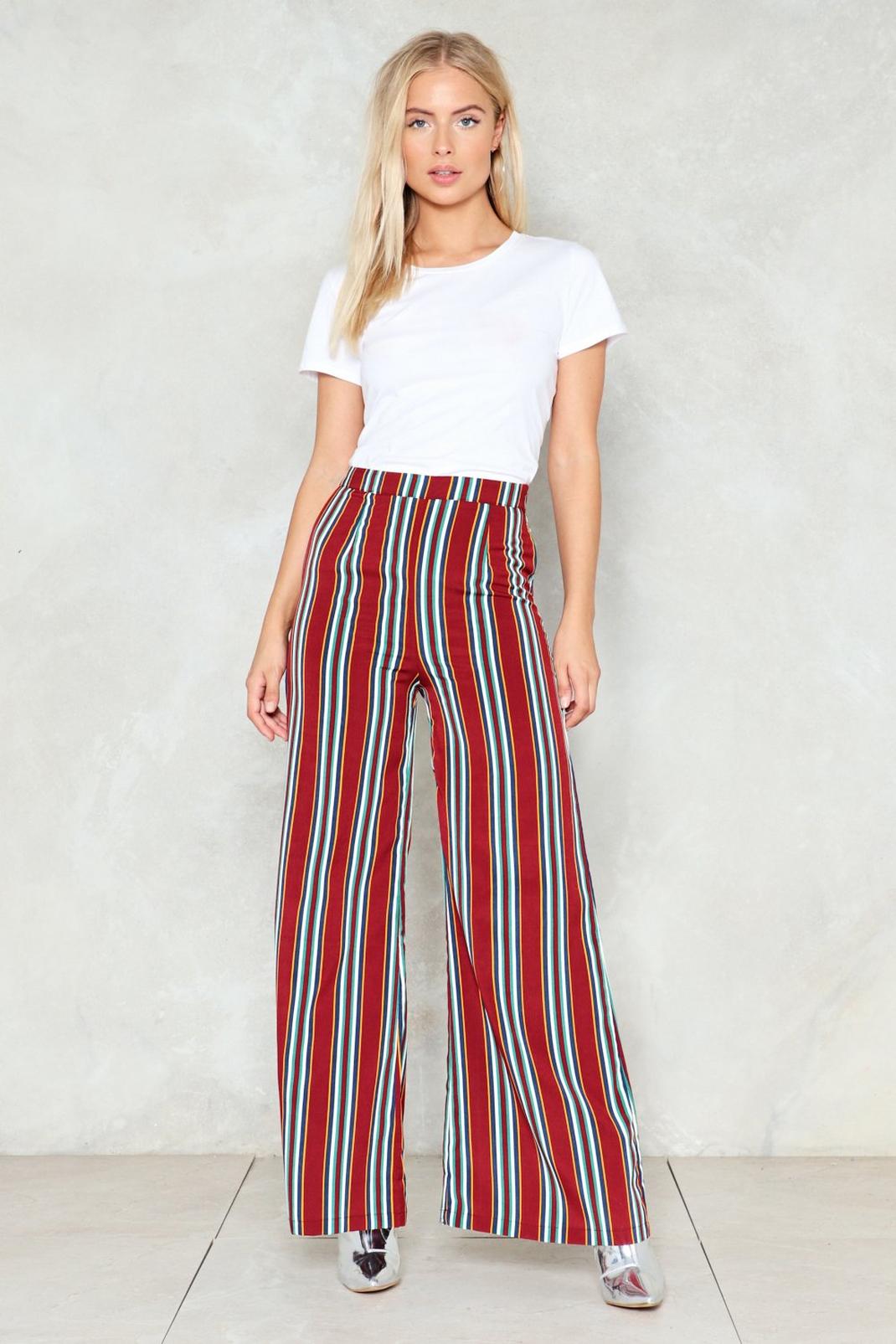 Stripe By Your Side Wide-Leg Pants image number 1