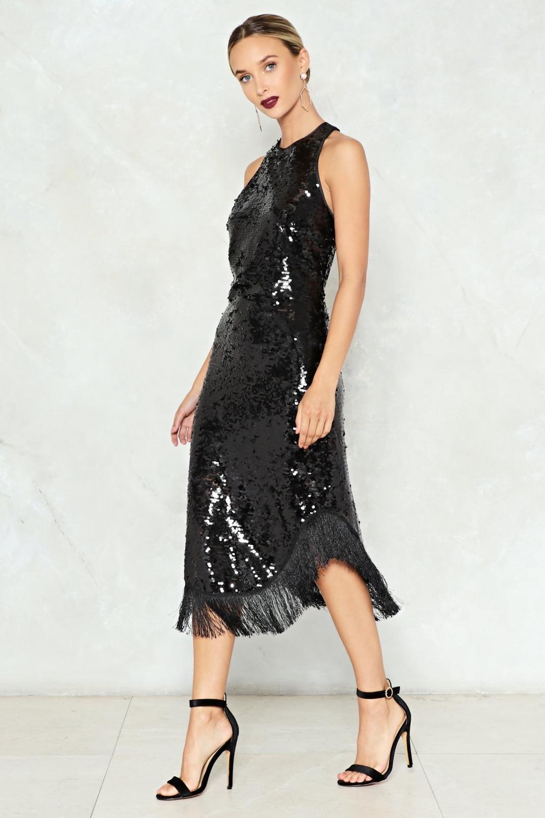 Flashback Sequin Midi Dress image number 1