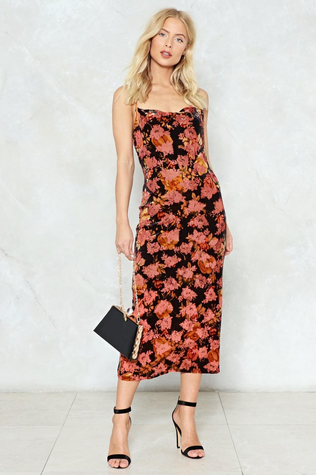 It's in Your Nature Floral Burnout Dress image number 1