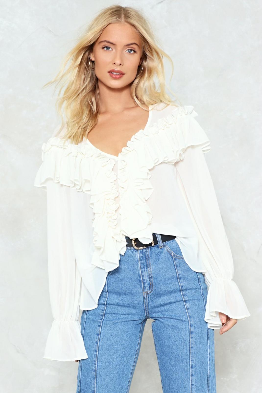 Romeo and Juliet Ruffle Blouse image number 1