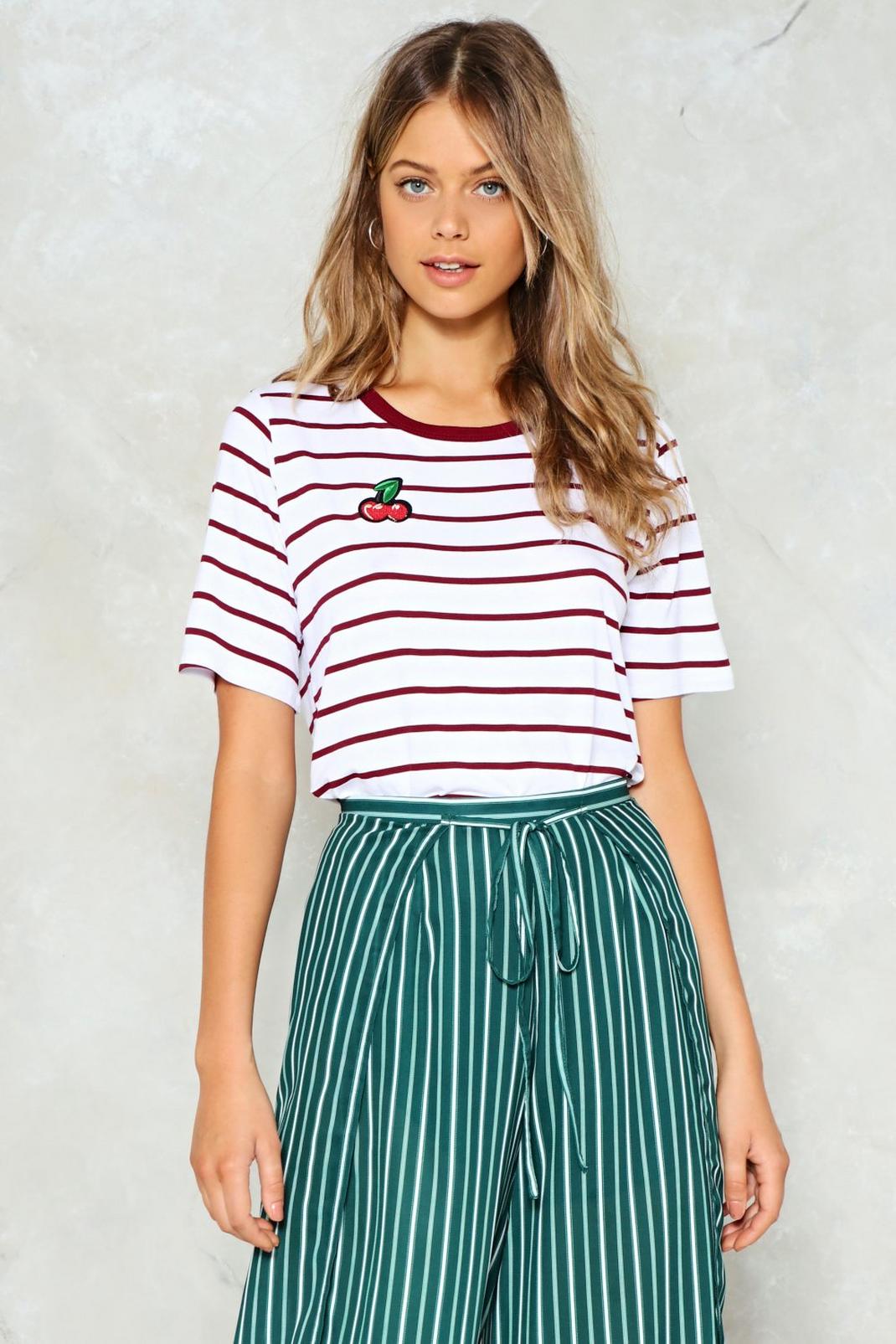 Cherry Oh Baby Striped Tee image number 1