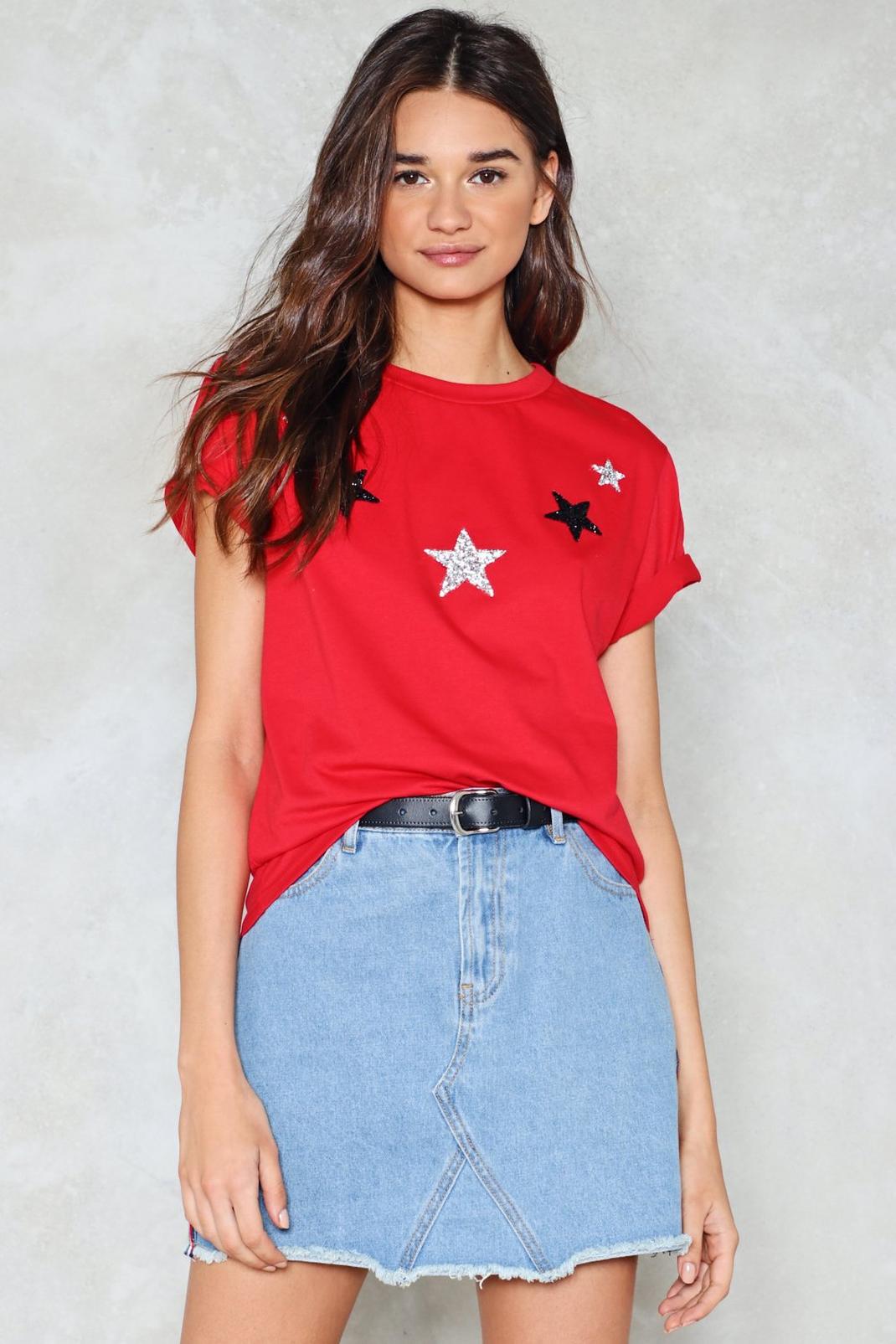 Thank Your Lucky Stars Sequin Tee image number 1