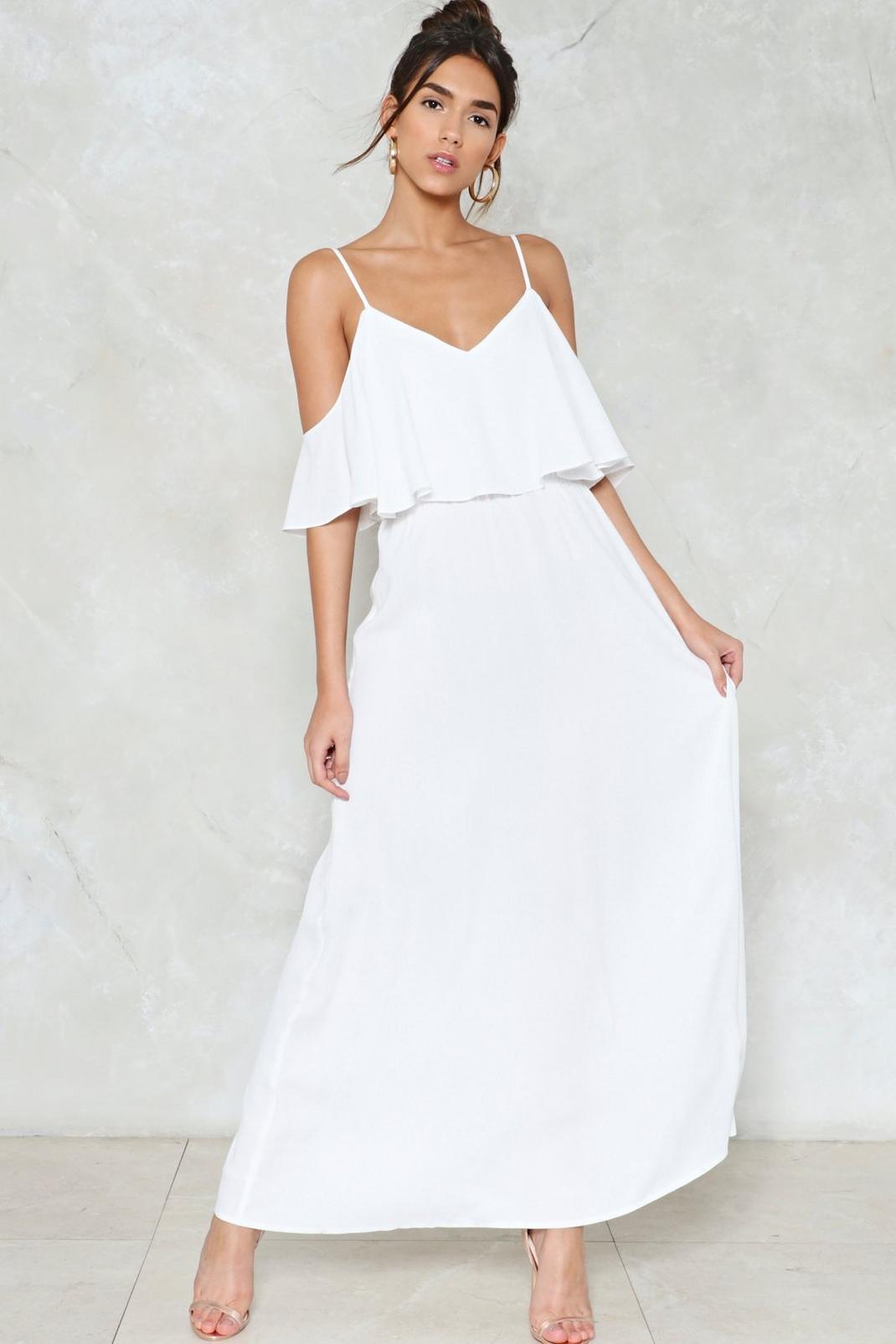 Relaxed to the Maxi Cold Shoulder Dress image number 1
