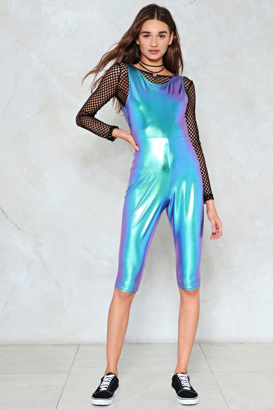 Purple Rocket to You Holographic Jumpsuit image number 1