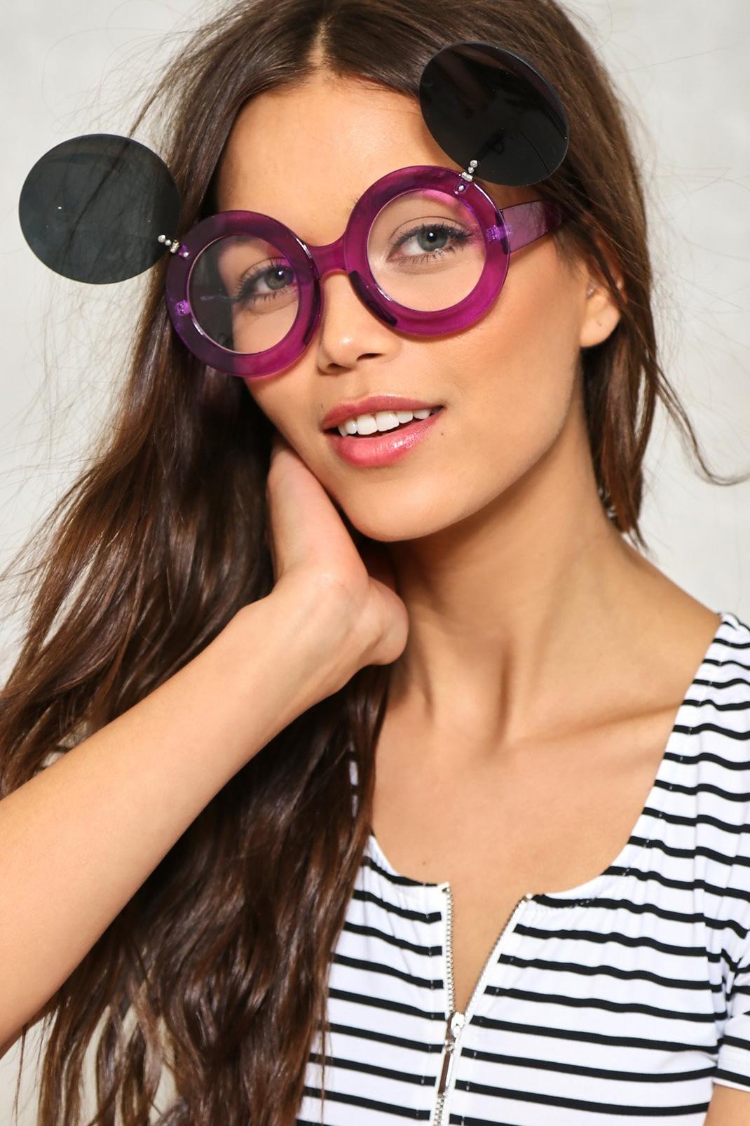 Purple No End in Sight Flip-Up Fashion Glasses image number 1