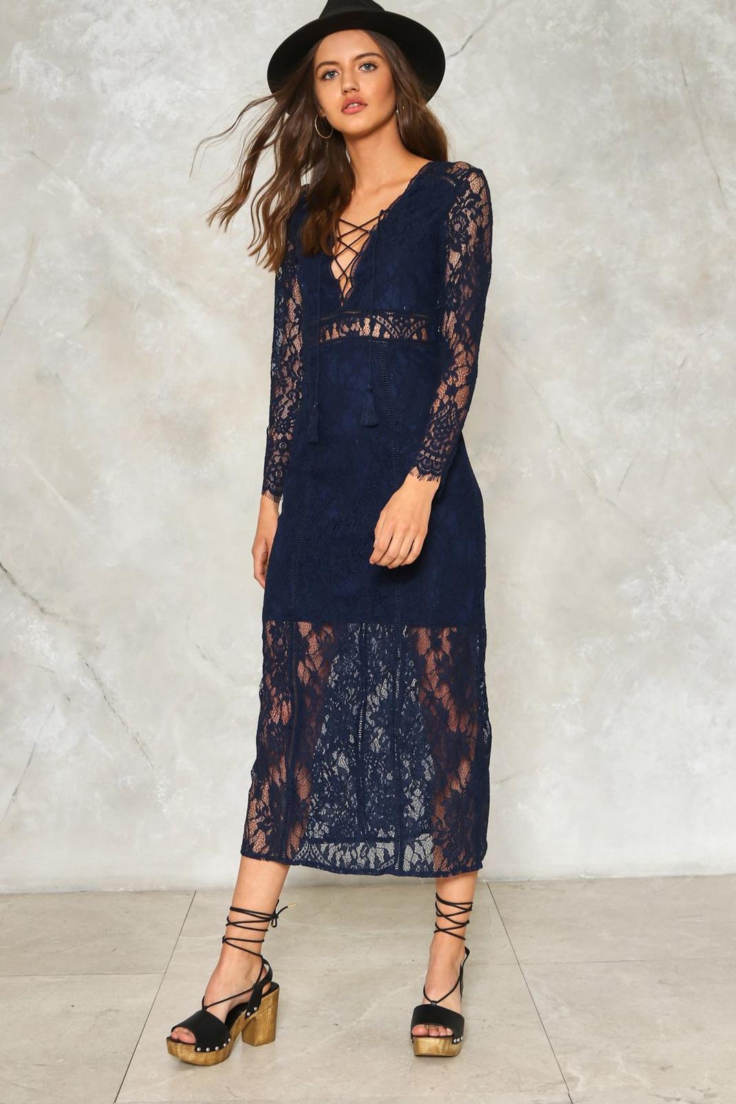 Lace to the Finish Maxi Dress image number 1