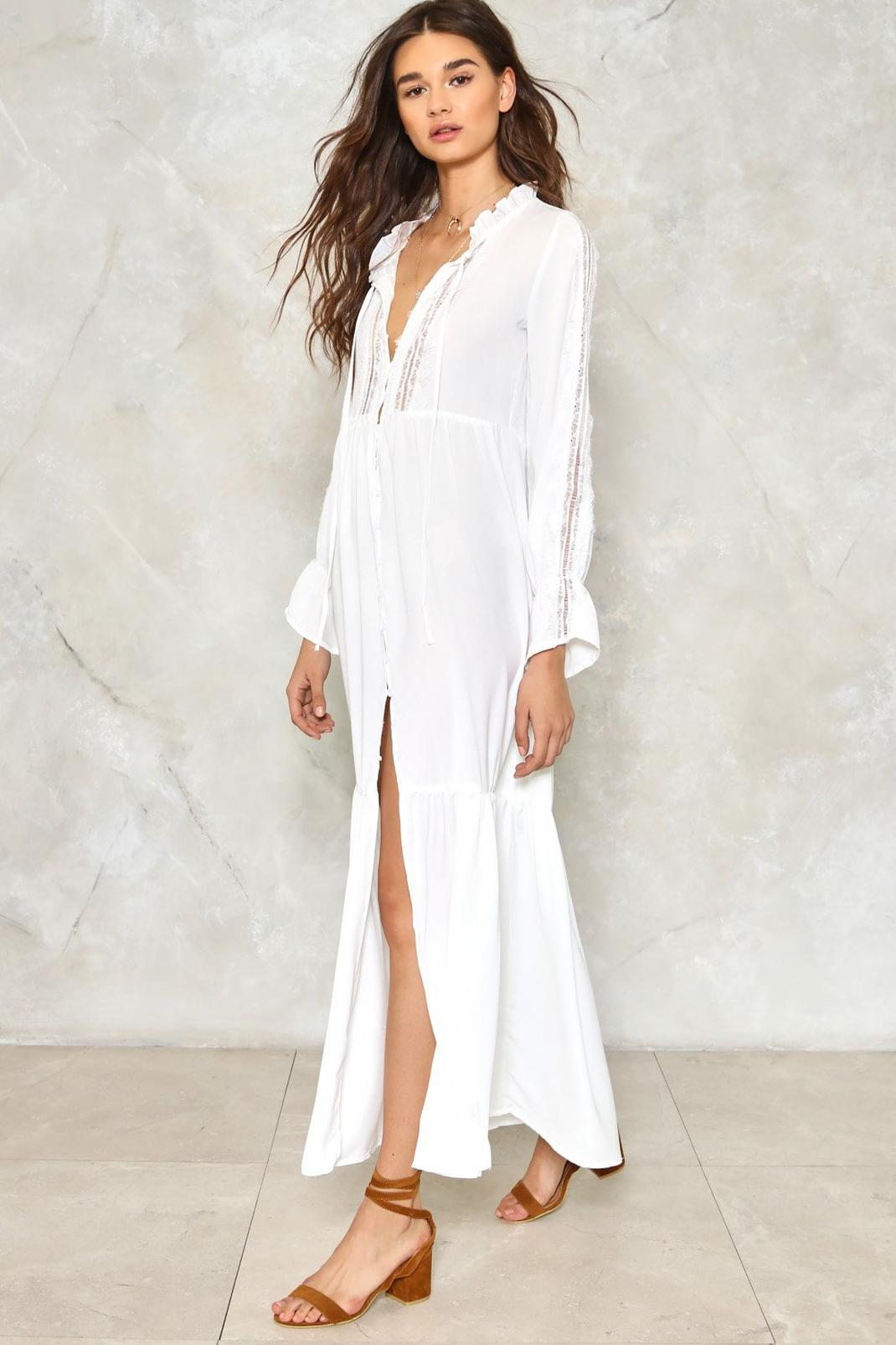 White So Long Maxi Dress image number 1
