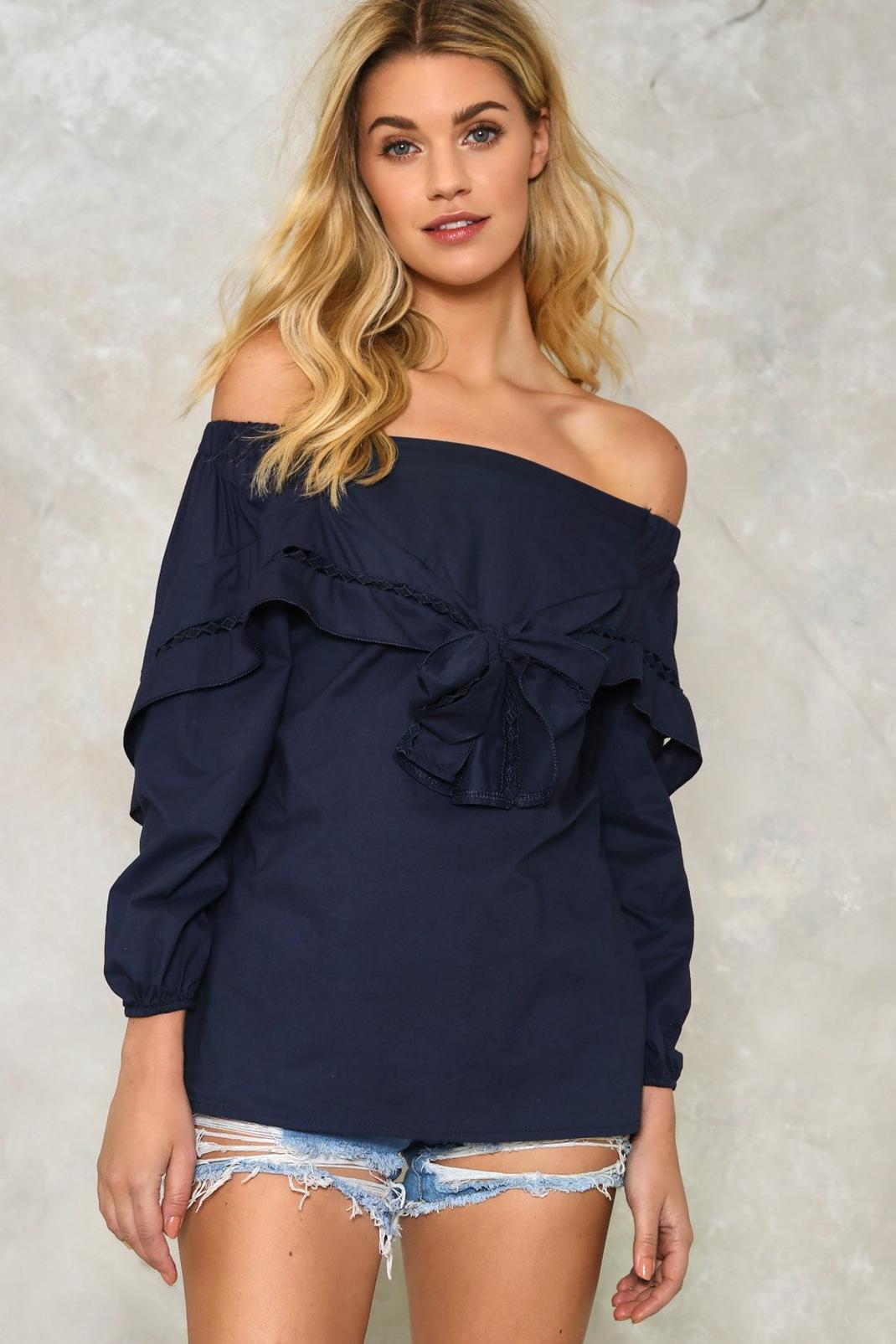 Take a Bow Off-the-Shoulder Top image number 1