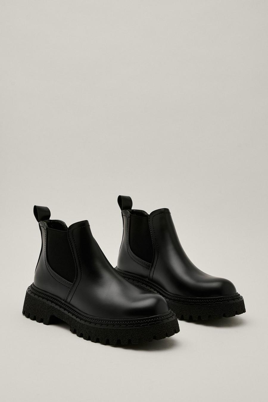 Pu Low Profile Chelsea Boots