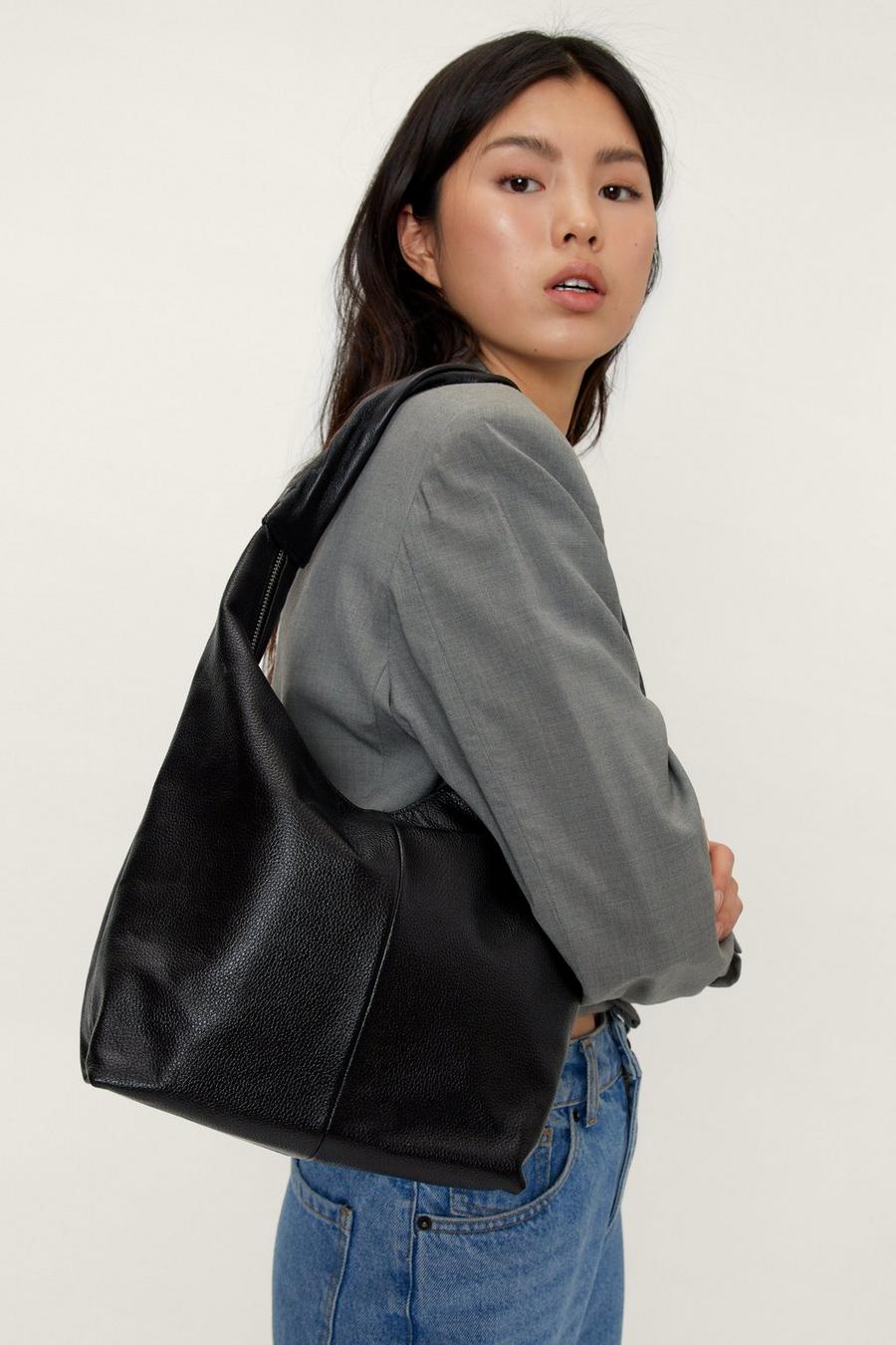 Leather Slouchy Shoulder Bag