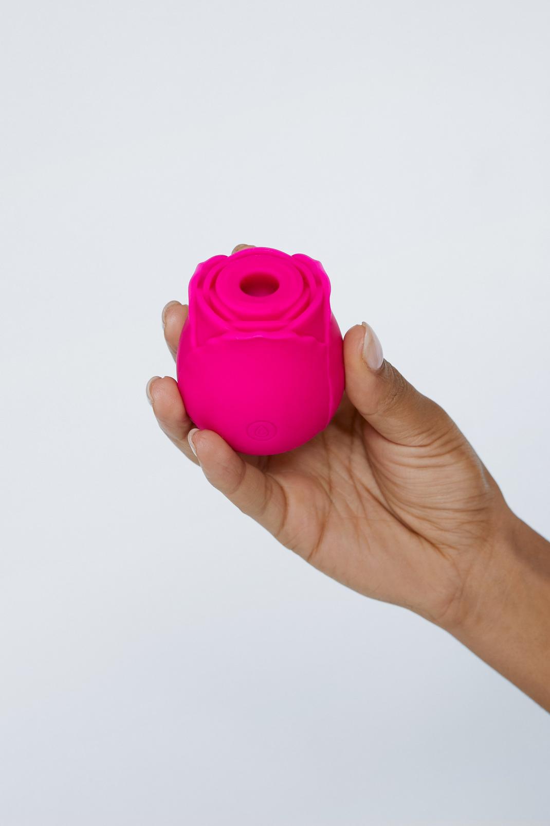 Pink Rechargeable 10 Function Rose Sucker Sex Toy image number 1