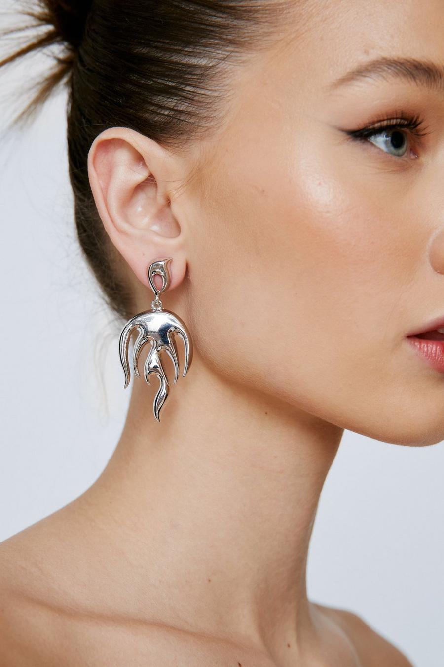 Abstract Flame Drop Earrings