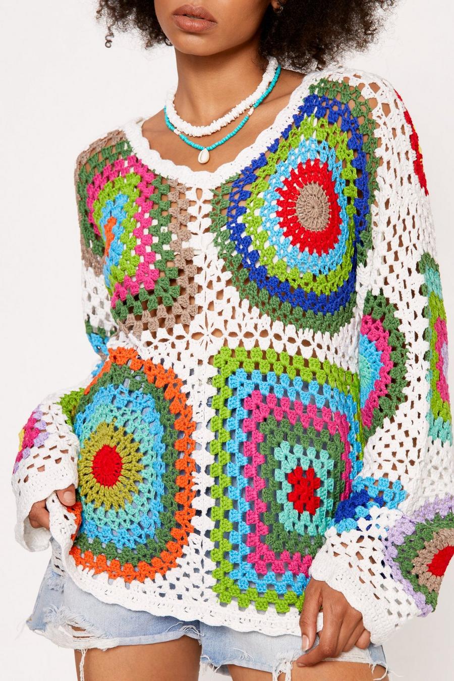 Long Sleeve Crochet Jumper