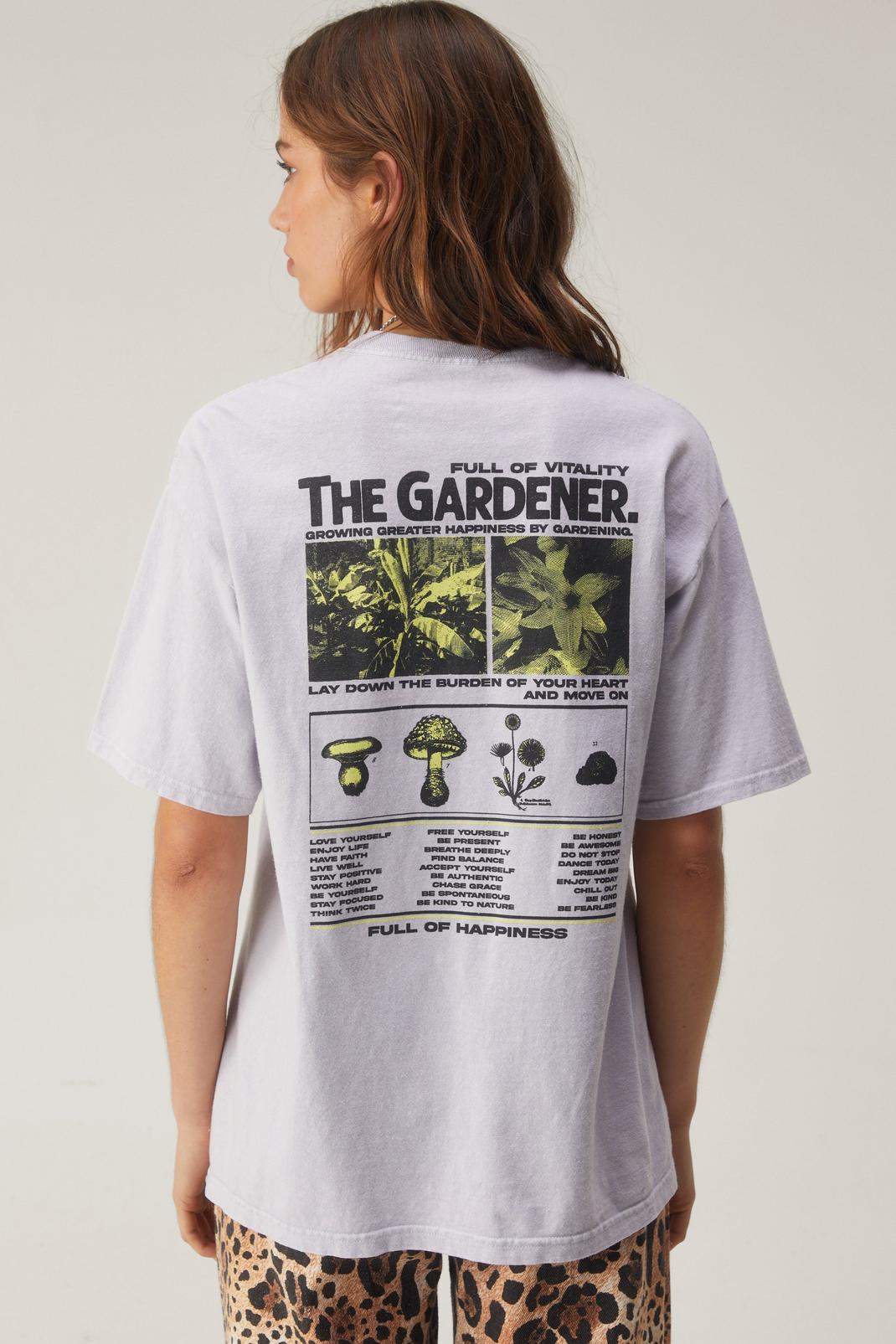 Ecru The Gardener Front And Back Graphic T-shirt image number 1