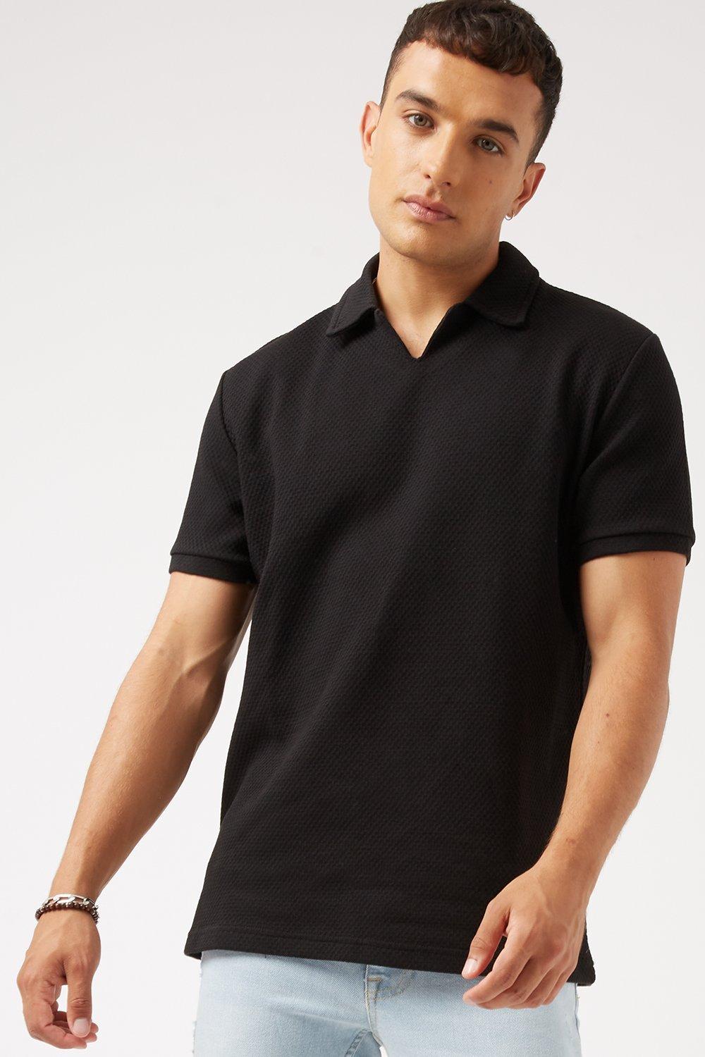 mens revere collar polo