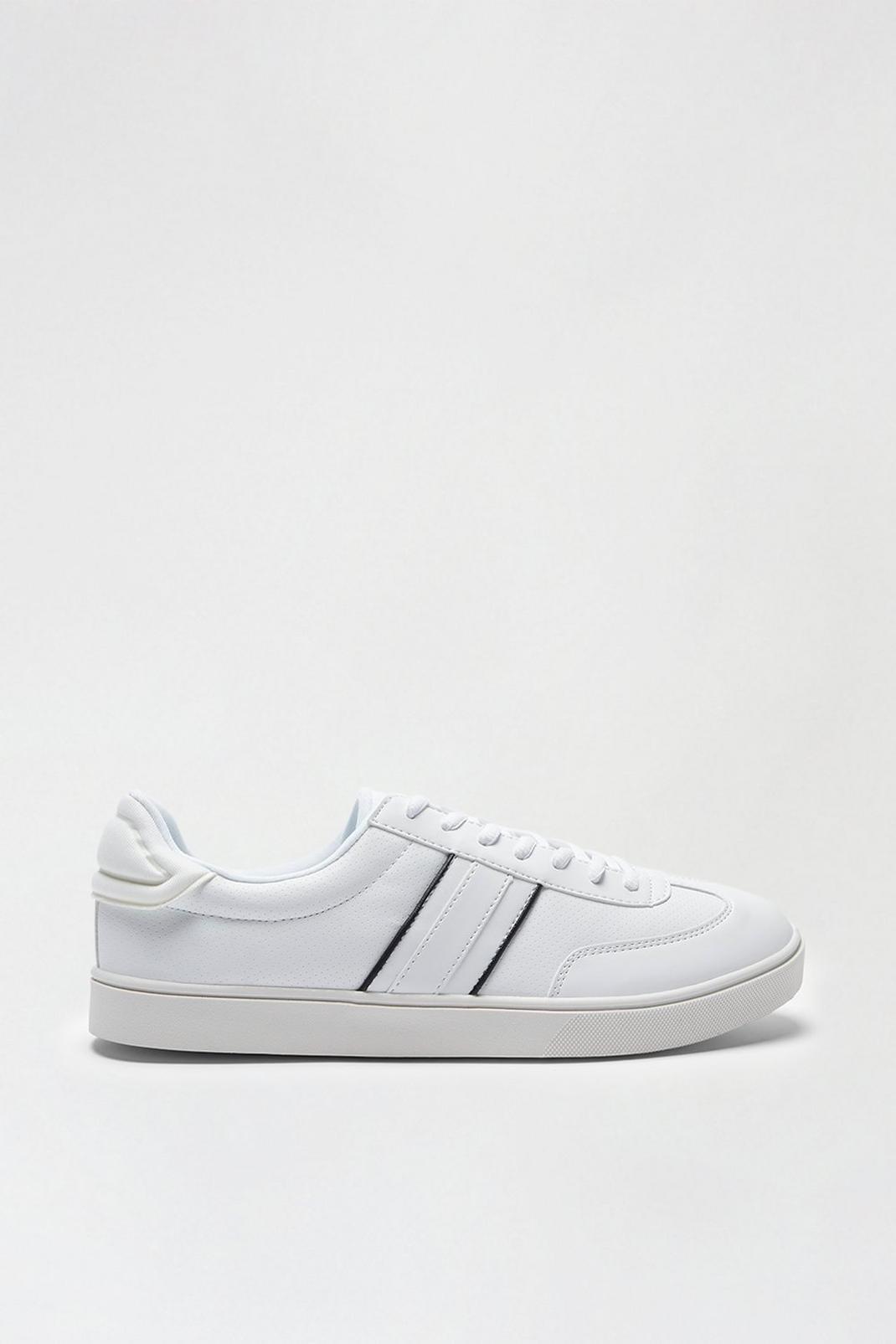 White Side Stripe Trainers image number 1
