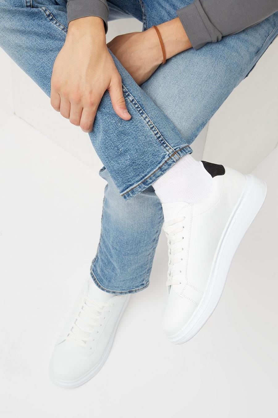 White Chunky Sole Trainers