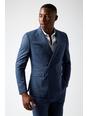 106 Boxy Fit Blue Semi Plain Suit Jacket
