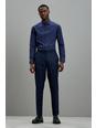 148 Tapered Navy Scratch Suit Trousers