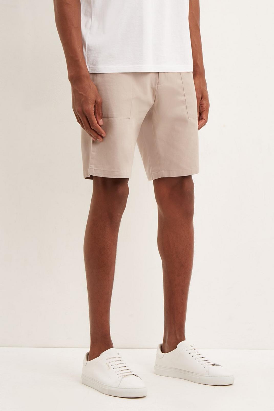 Beige Smart Chino Shorts image number 1