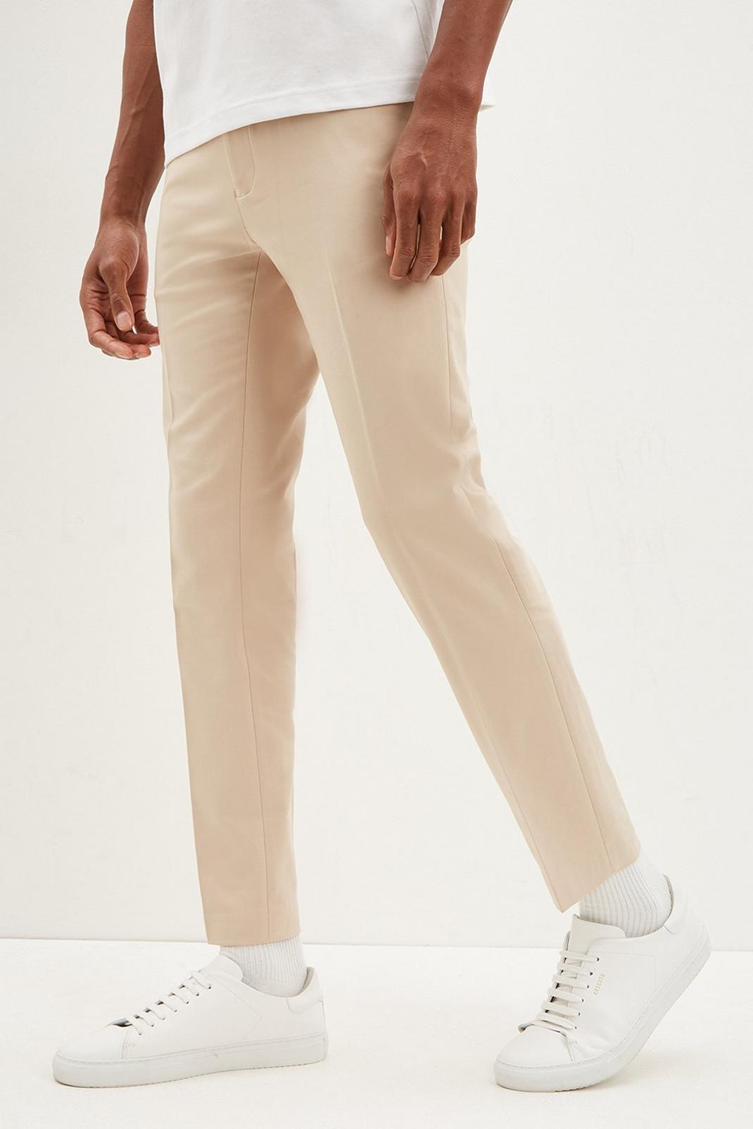 Slim Stone Smart Pull On Trousers image number 1