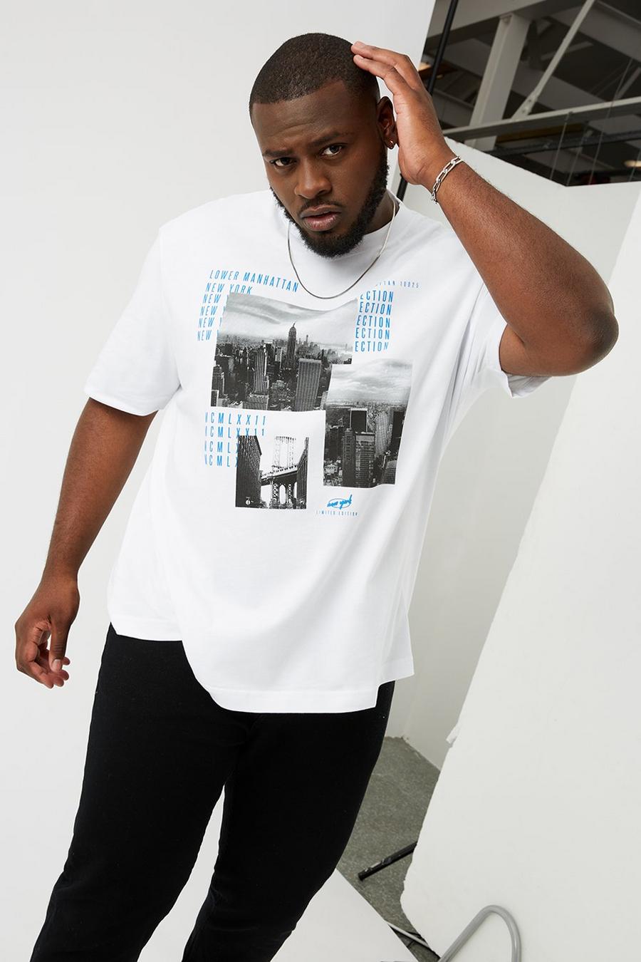 Plus and Tall Stone City Graphics T-Shirt