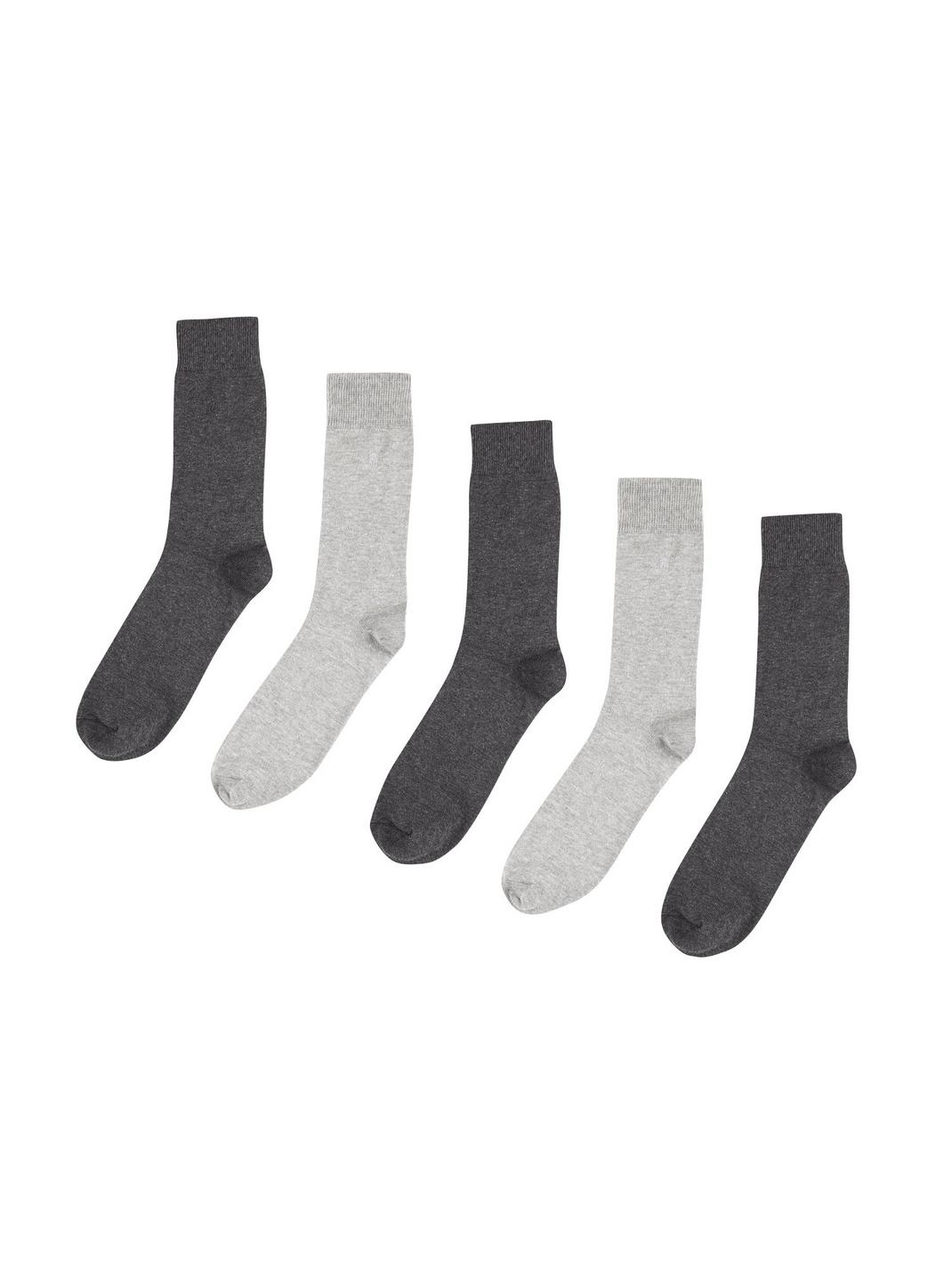 131 5 Pack Grey Socks image number 1