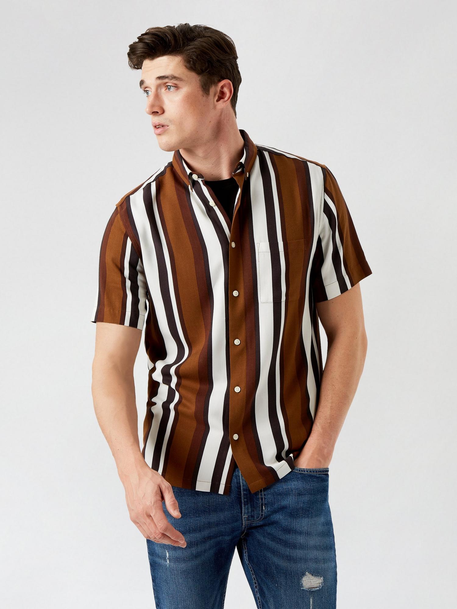 Multicoloured Stripe Shirt | Burton UK