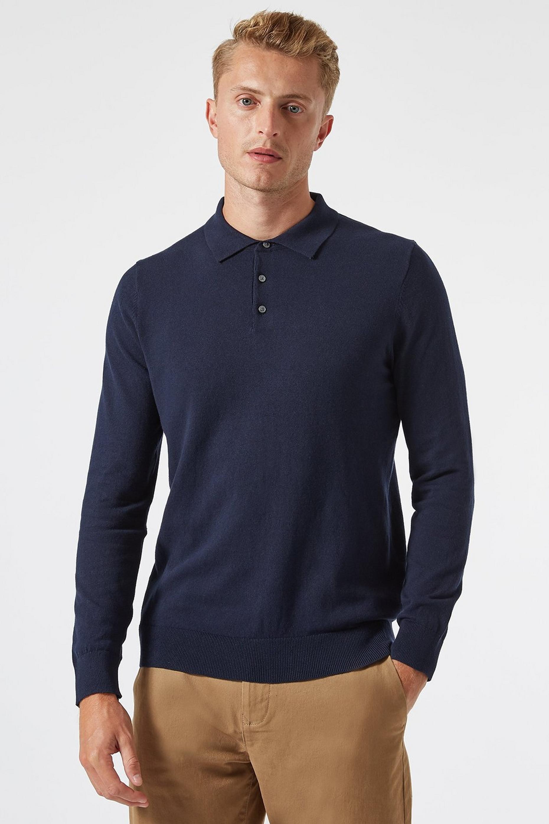 next mens knitted polo