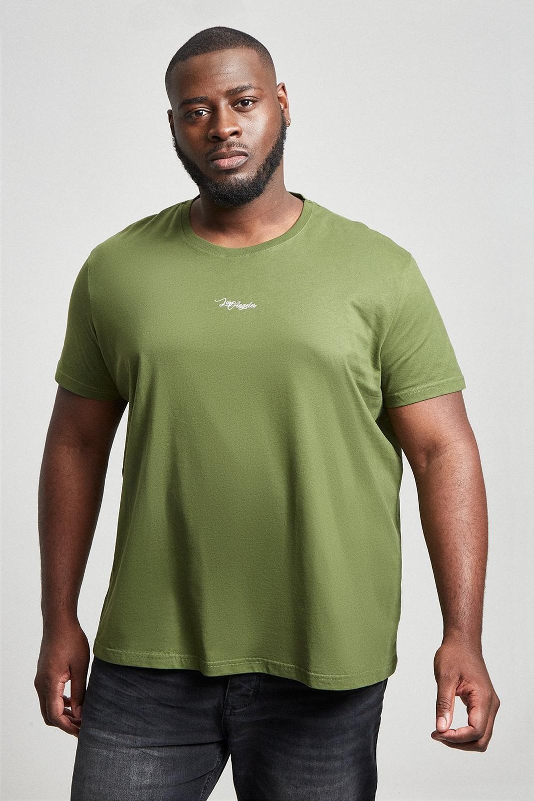 135 Plus & Tall Khaki Los Angeles Graphic T-shirt image number 1
