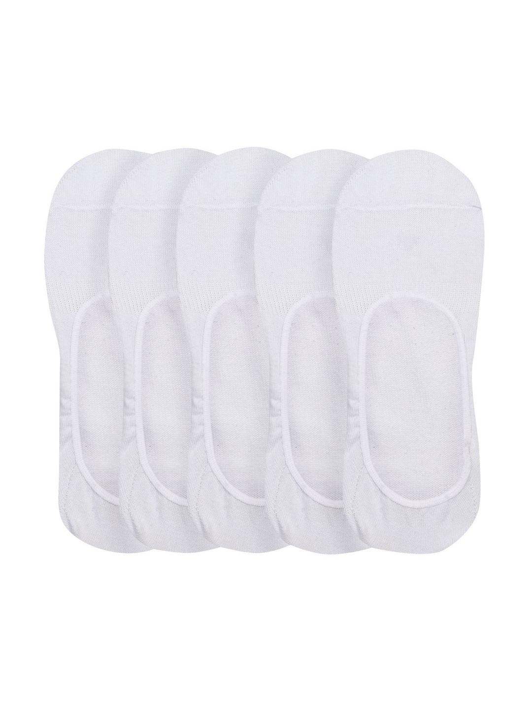 5 Pack White Invisible Socks image number 1