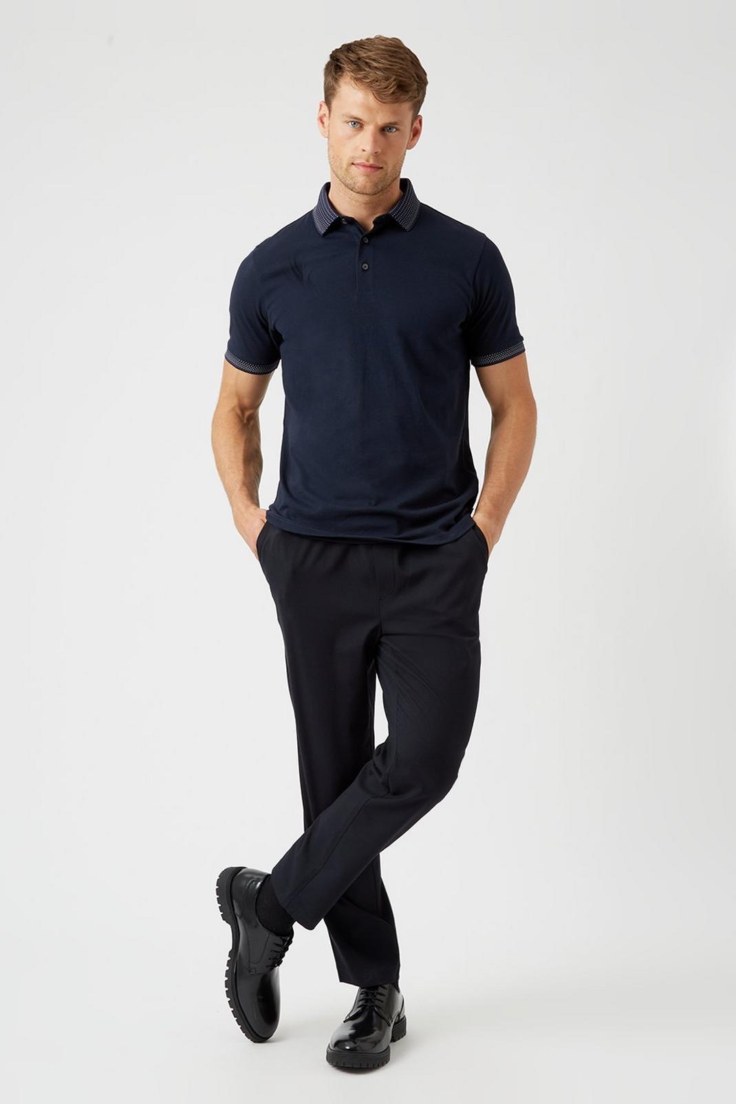 148 Navy Short Sleeve Polo TShirt image number 2