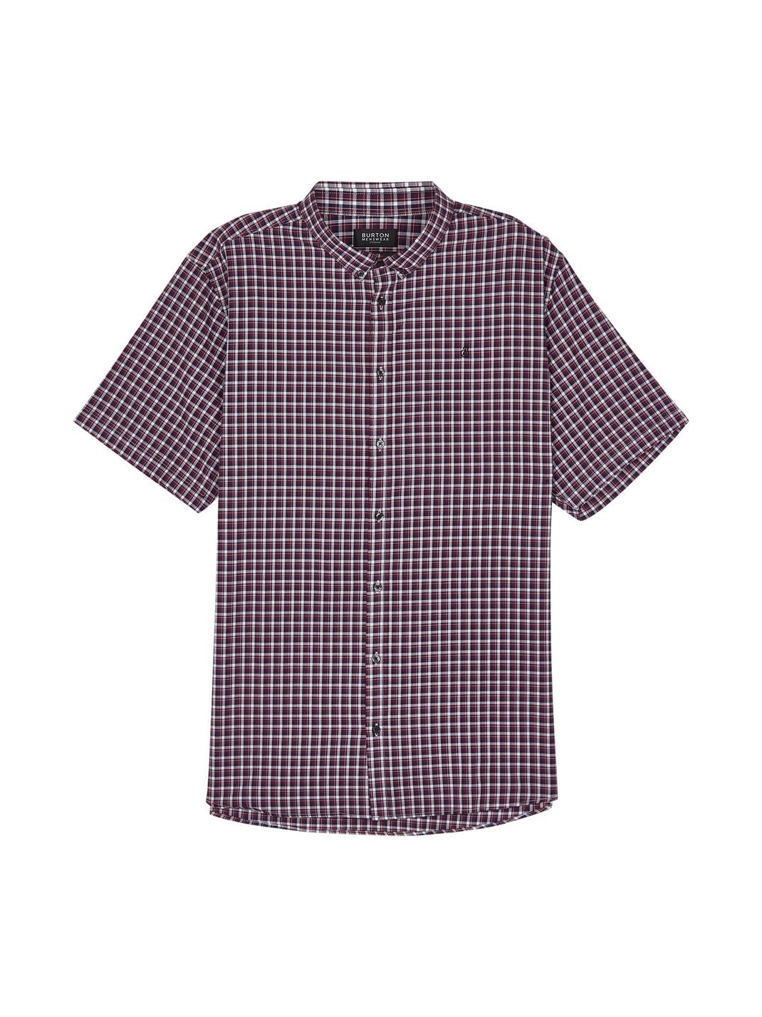 294 Plus and Tall Burgundy Check Shirt image number 1