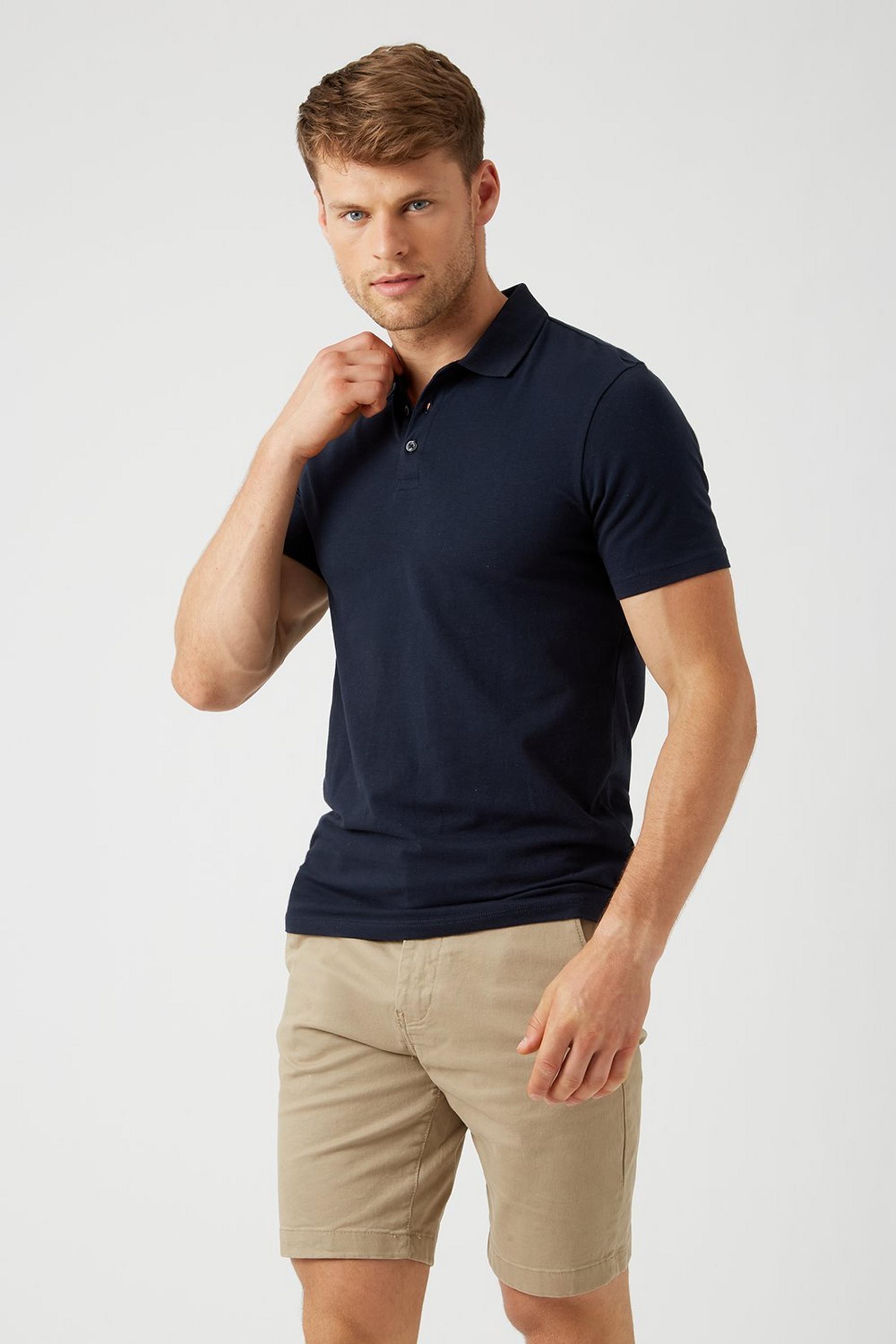 mens muscle fit polo shirt