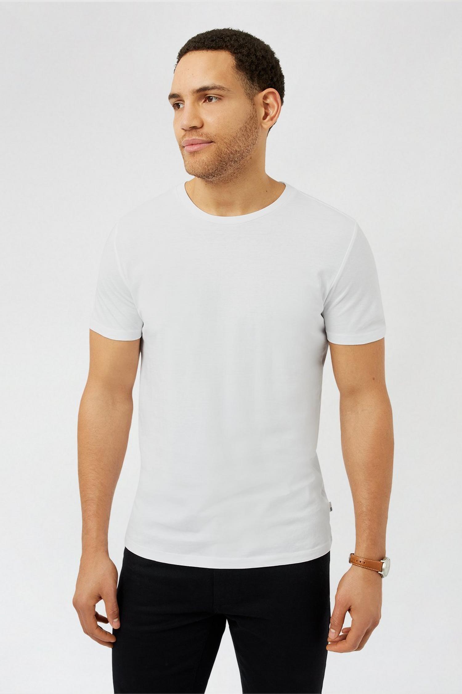 3 Pack White Organic T Shirts | Burton UK