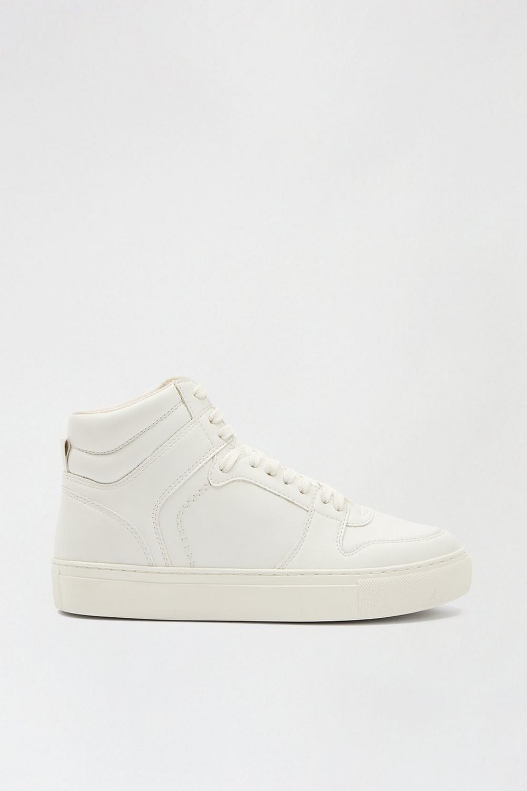 White Hi-top Trainers image number 1