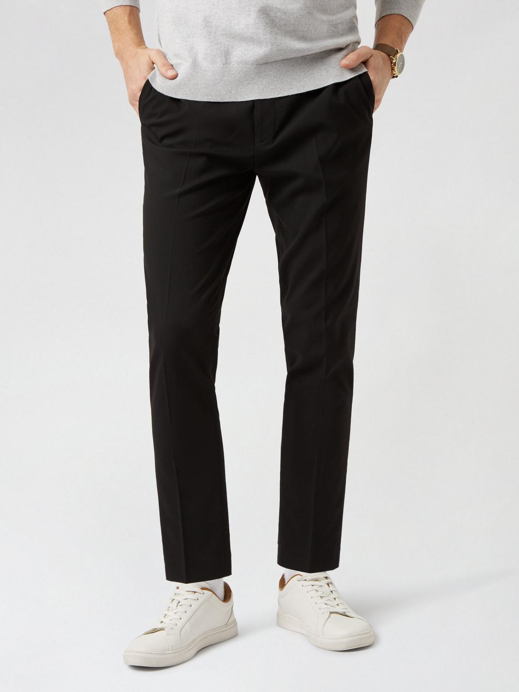105 Black Essential Skinny Fit Suit Trousers image number 1