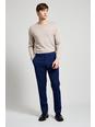 340 Slim Fit Blue Texture Trousers