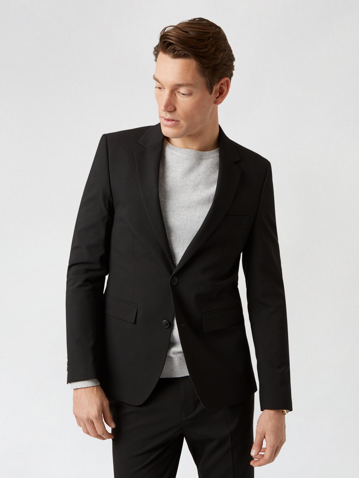 Black Essential Slim Fit Suit Jacket | Burton UK