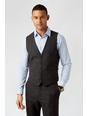 105 Black Scratch Slim Fit Suit Waistcoat
