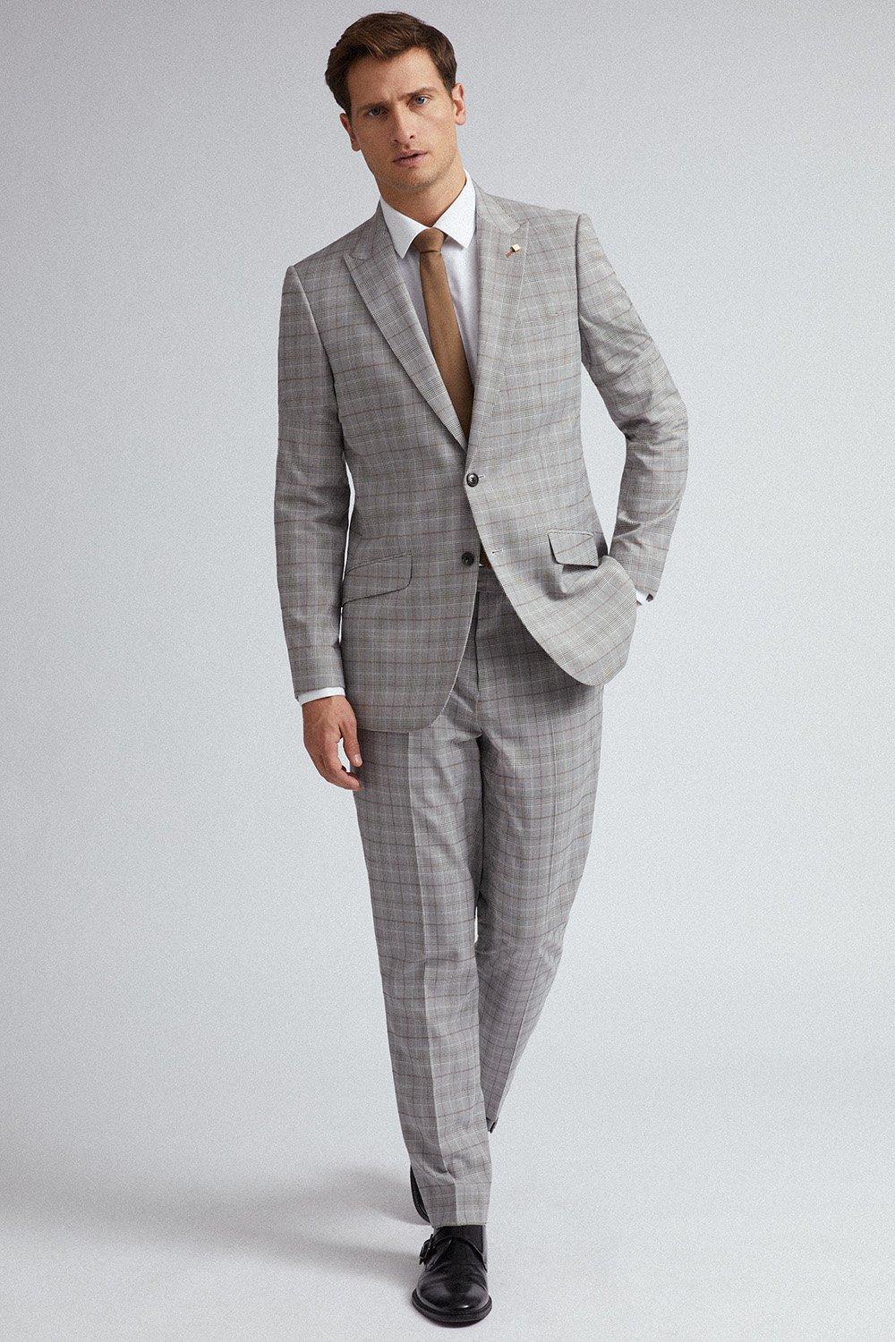 burton checked suit