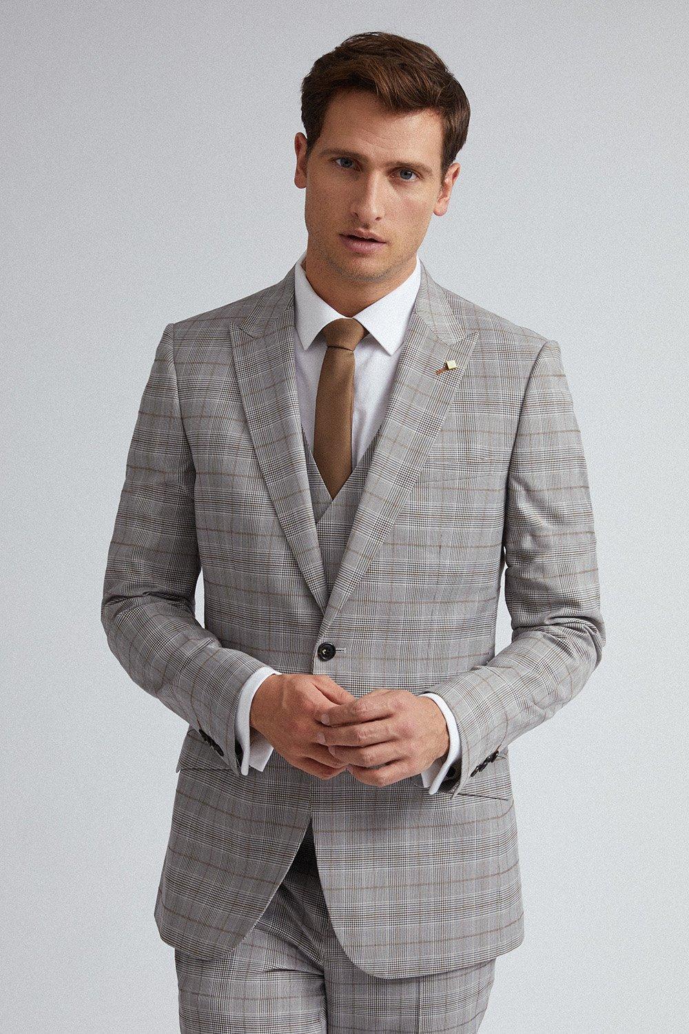 burton checked suit