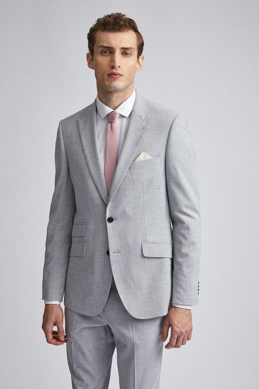 Grey Slim Fit Suit Jacket
