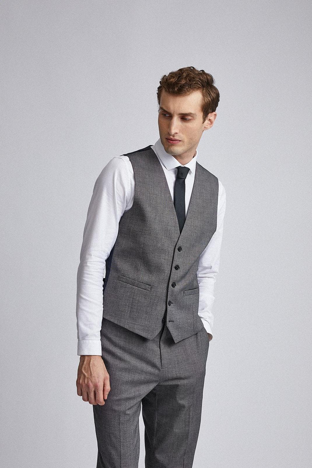 131 Charcoal End On End Waistcoat image number 2