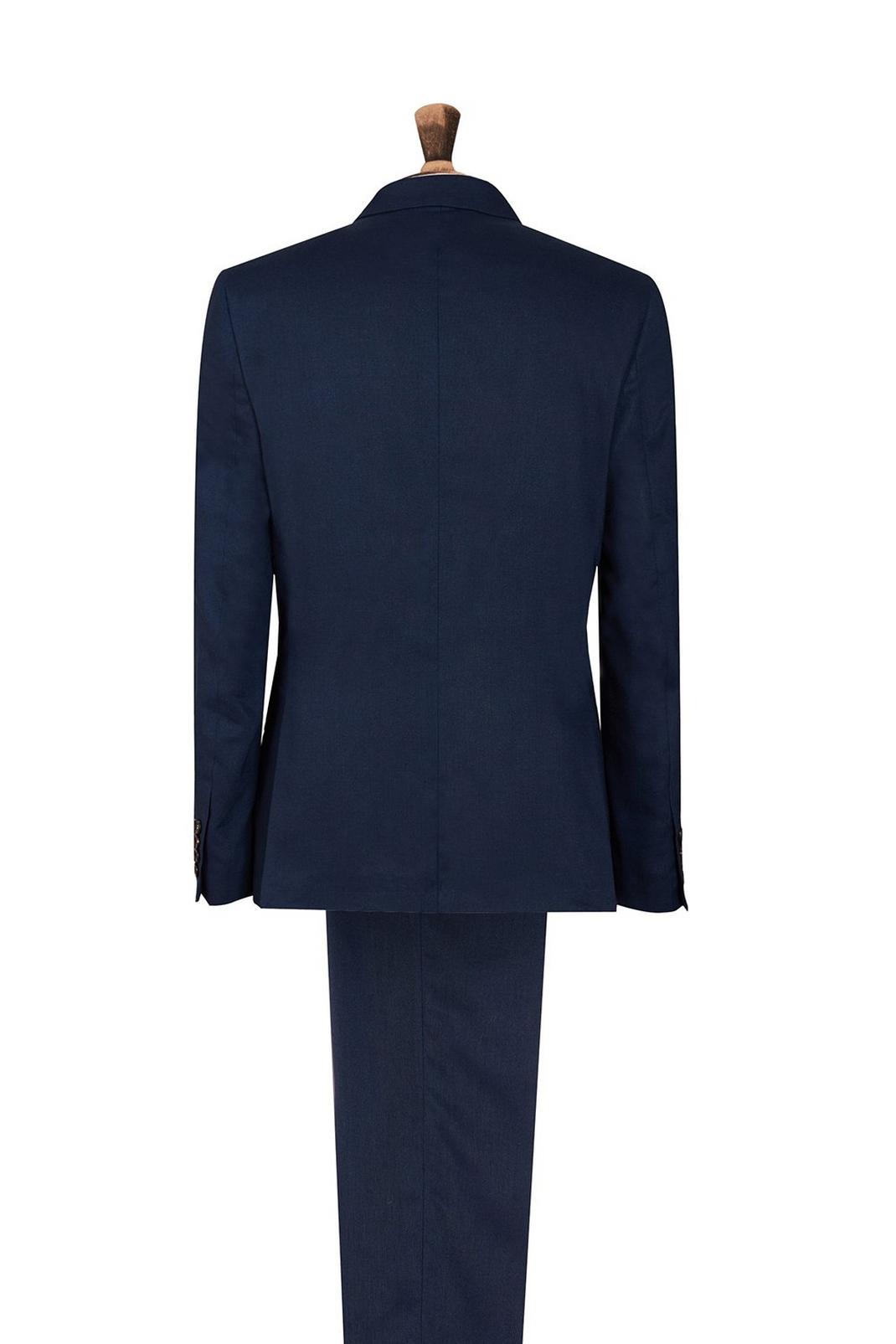 Cobalt Slim Fit Linen Suit Jacket | Burton UK