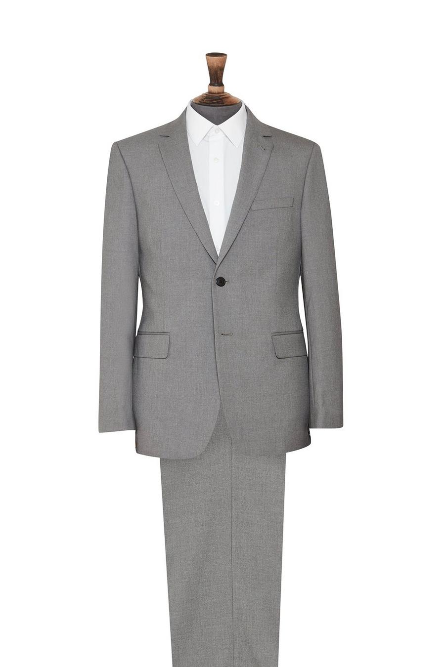 Grey Essential Tailored Fit Suit Jacket