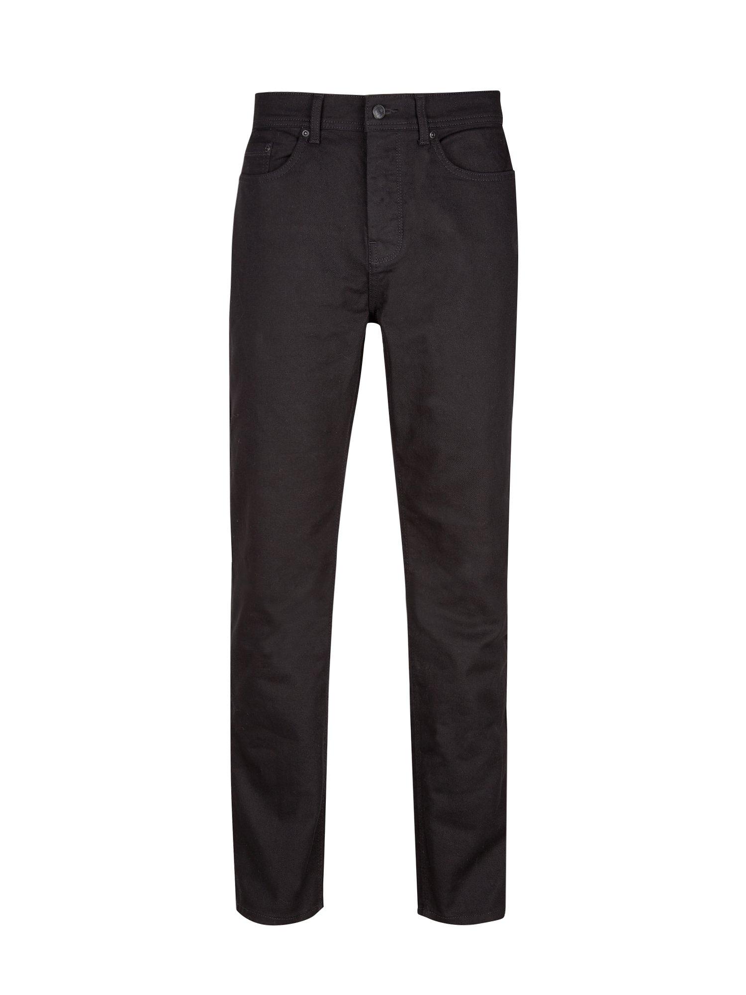 Black Straight Fit Stretch Jeans | Burton UK