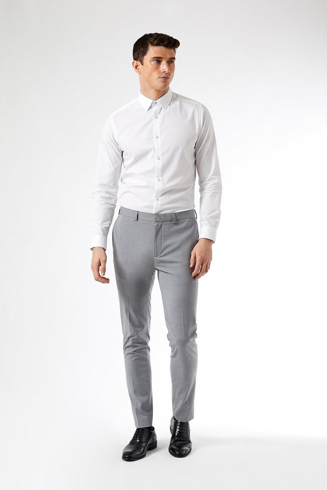 508 Super Skinny Light Grey Stretch Trouser image number 2