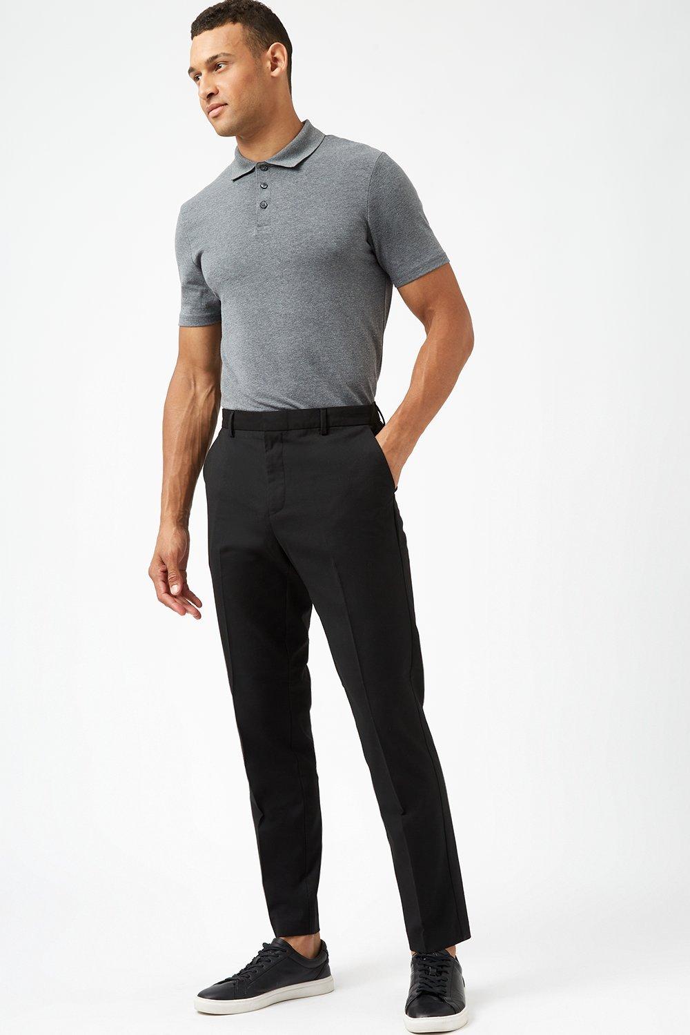 burton black trousers